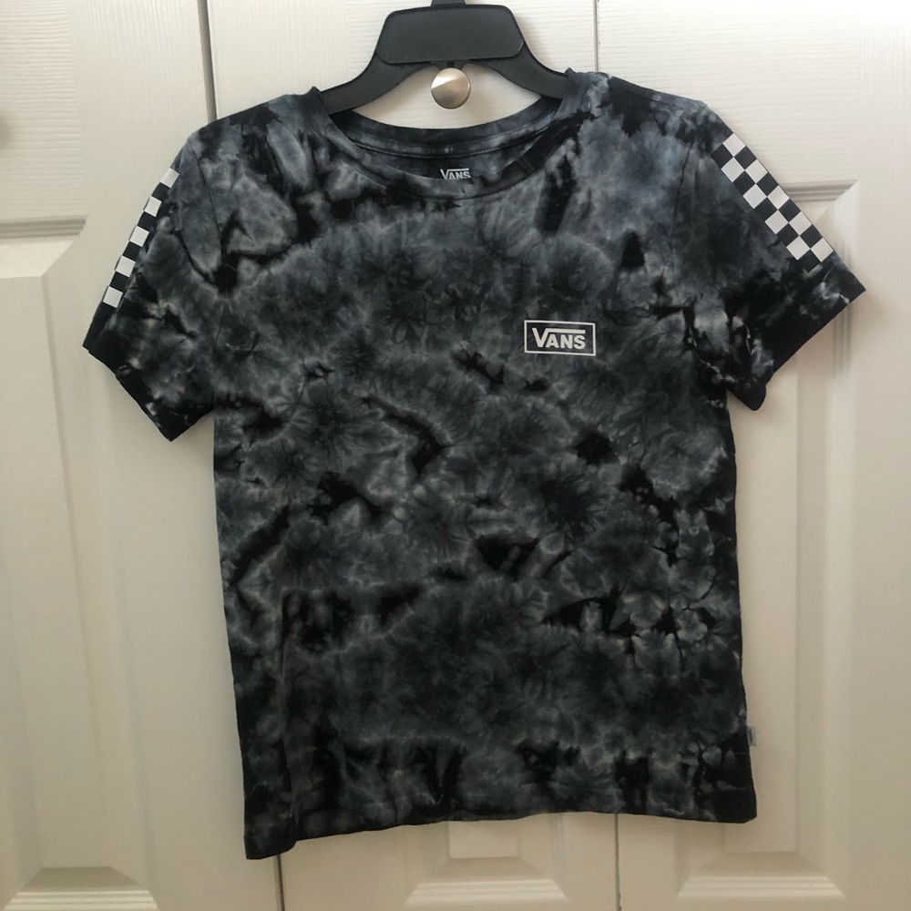 Black/Navy tie dye Vans shirt // Size Small